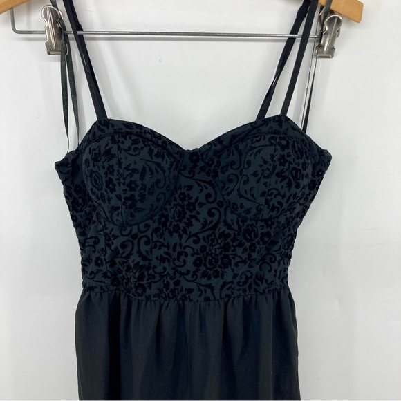 Band of the Free Black Velvet Bustier Wide Leg Jumpsuit Size Small - Picture 3 of 7